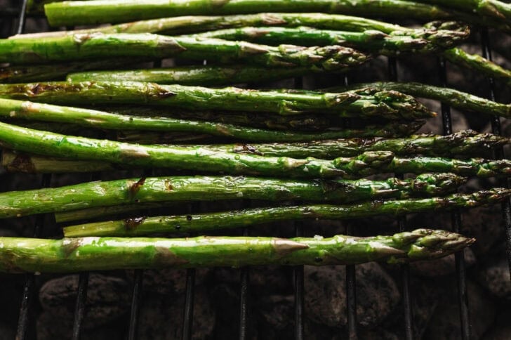 Asparagus on hot grates.